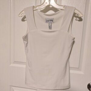 Ladies Dress White Tank Top